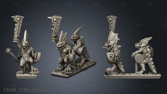 reptilian infantry stl model for CNC