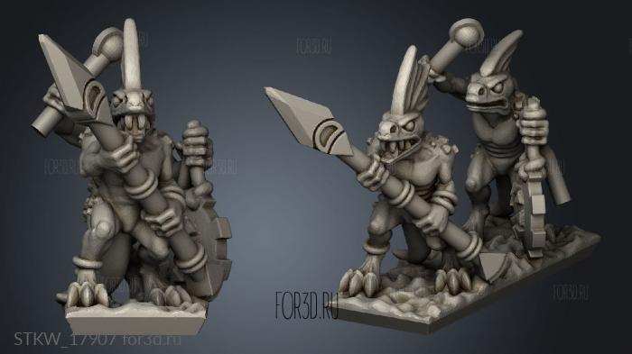 reptilian infantry stl model for CNC