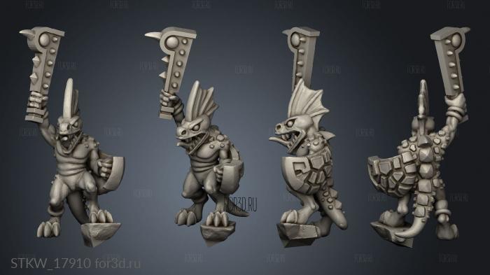 reptilian infantry stl model for CNC