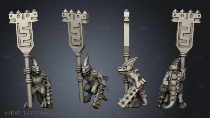 reptilian infantry stl model for CNC