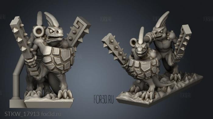 reptilian infantry stl model for CNC