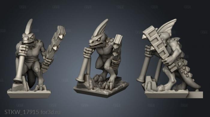 reptilian infantry stl model for CNC