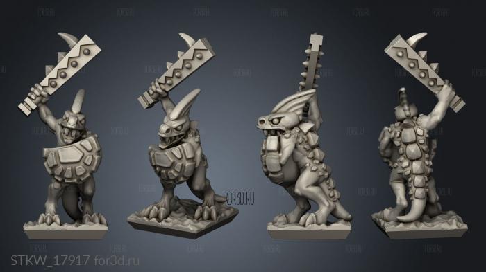 reptilian infantry stl model for CNC