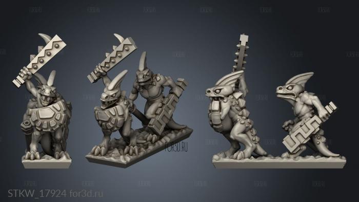 reptilian infantry stl model for CNC