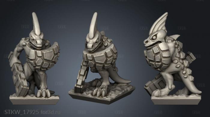 reptilian infantry stl model for CNC