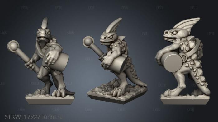 reptilian infantry stl model for CNC