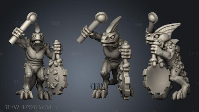 reptilian infantry stl model for CNC