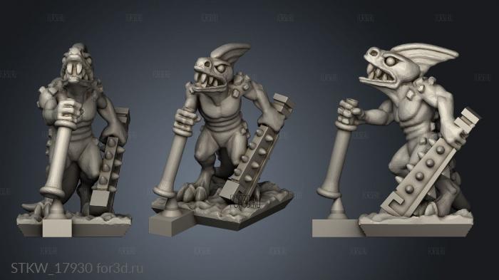 reptilian infantry stl model for CNC