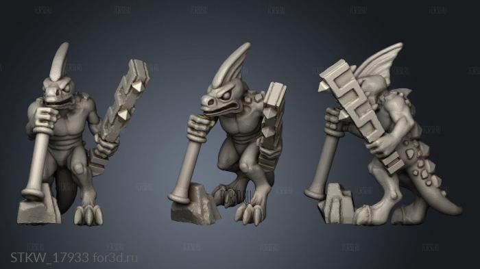 reptilian infantry stl model for CNC