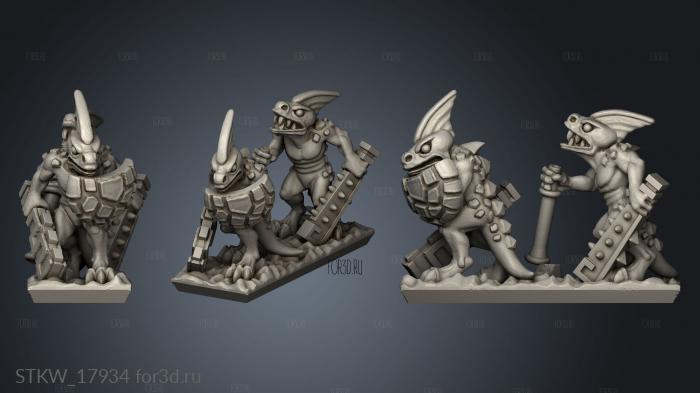 reptilian infantry stl model for CNC