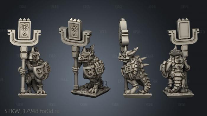 Reptilian Palace Guard stl model for CNC