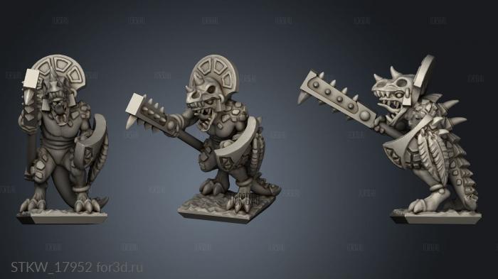 Reptilian Palace Guard champion stl model for CNC