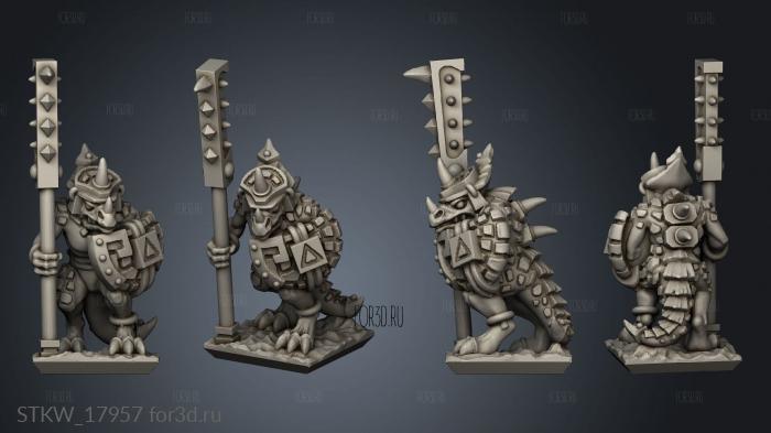 Reptilian Palace Guard stl model for CNC