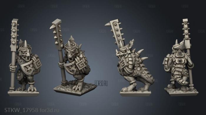 Reptilian Palace Guard stl model for CNC