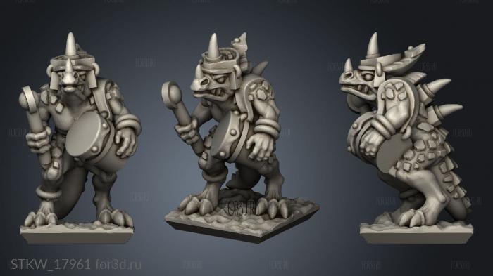 Reptilian Palace Guard musician stl model for CNC