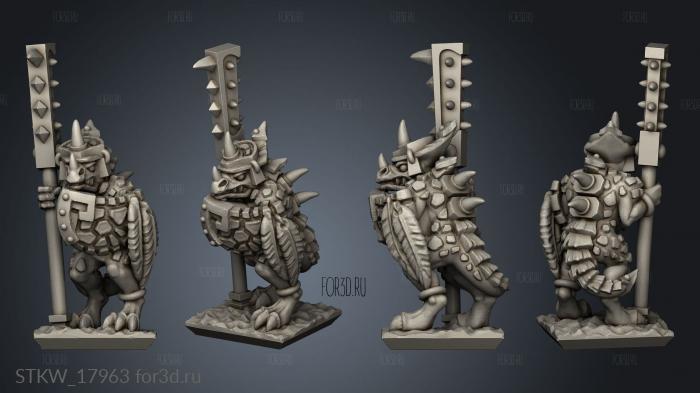 Reptilian Palace Guard stl model for CNC