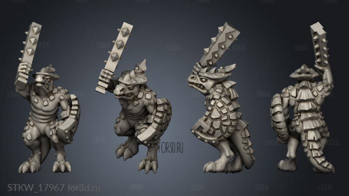 Reptilian Infantry warrior stl model for CNC
