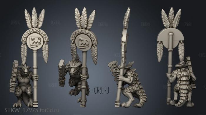 Reptilian Infantry warrior stl model for CNC