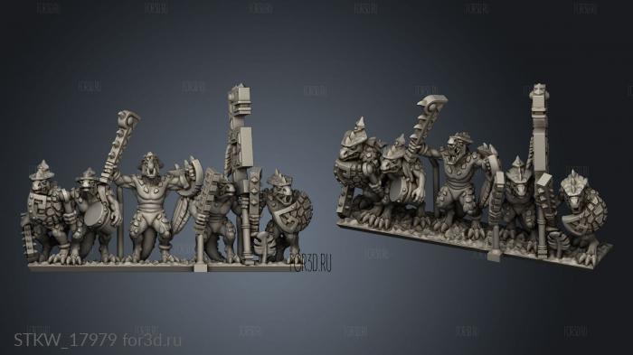 Reptilian Infantry warrior command stl model for CNC