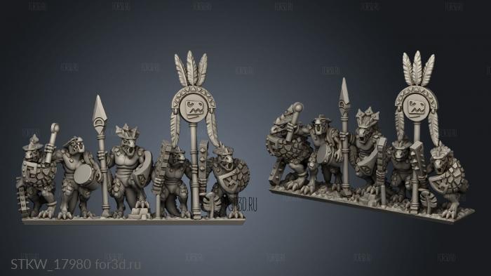 Reptilian Infantry warrior command stl model for CNC