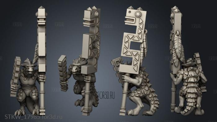 Reptilian Infantry warrior stl model for CNC