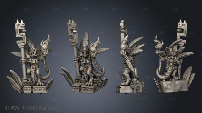 In reptilian priest stl model for CNC