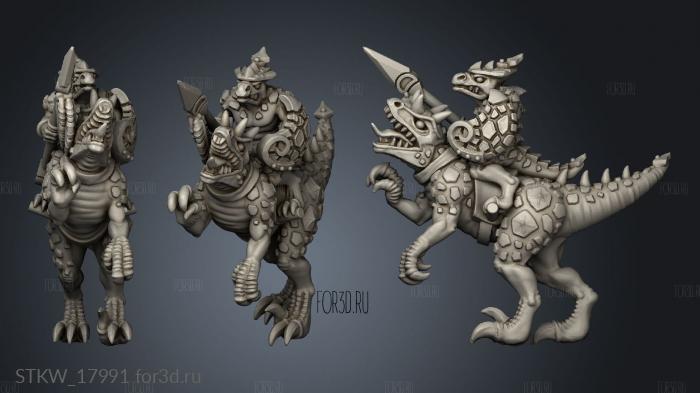 reptilian cavalry stl model for CNC