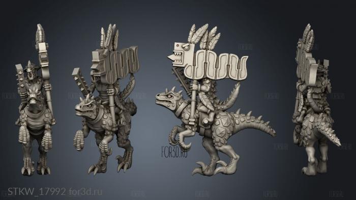 reptilian cavalry stl model for CNC