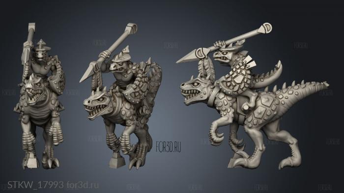 reptilian cavalry stl model for CNC