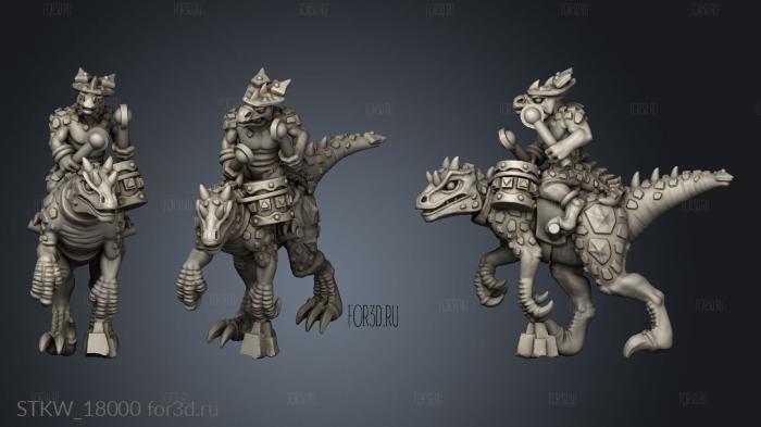 reptilian cavalry musician 3d stl модель для ЧПУ