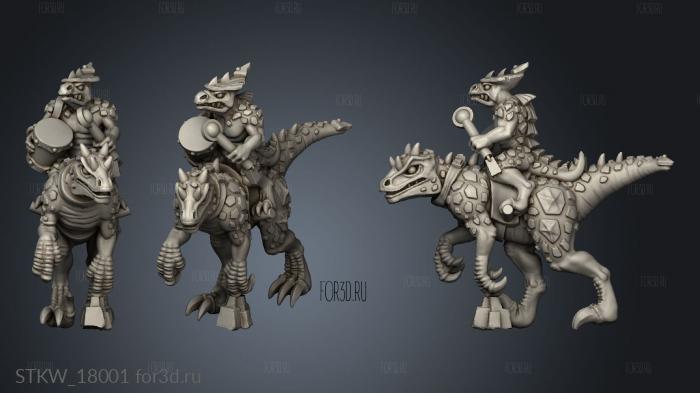 reptilian cavalry musician 3d stl модель для ЧПУ