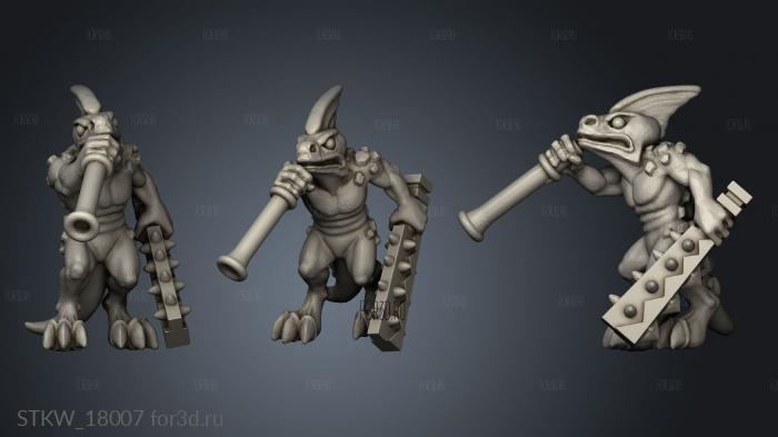 reptilian light infantry stl model for CNC