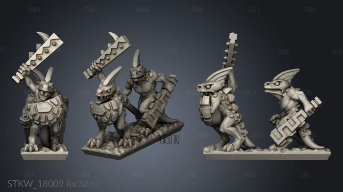 reptilian light infantry stl model for CNC