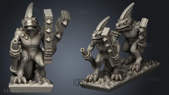 reptilian light infantry stl model for CNC