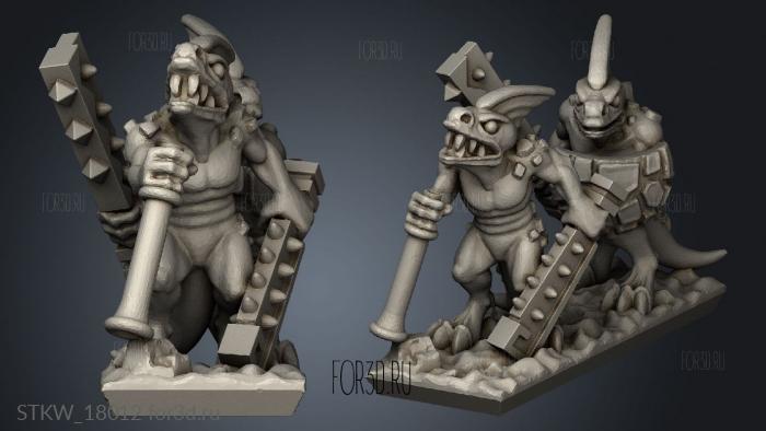 reptilian light infantry stl model for CNC