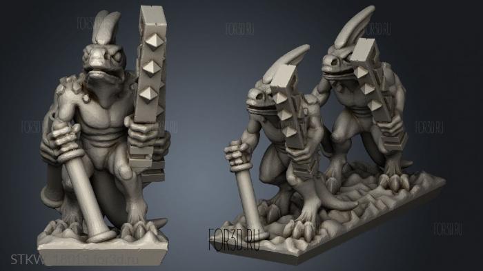 reptilian light infantry stl model for CNC