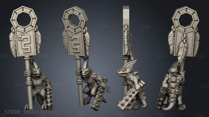 reptilian light infantry stl model for CNC