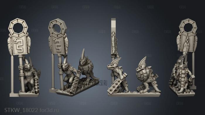reptilian light infantry stl model for CNC