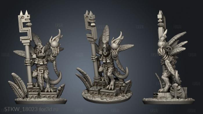 reptilian priest stl model for CNC