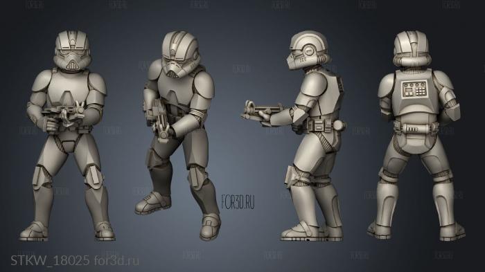 Republic Engineer Squad Clone stl model for CNC
