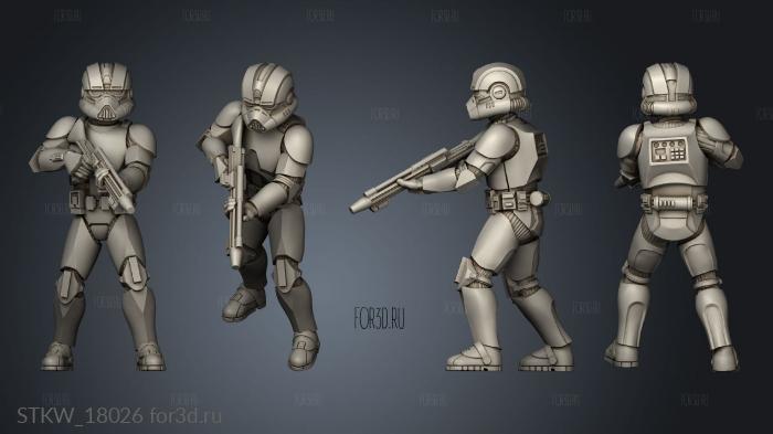 Republic Engineer Squad Clone stl model for CNC