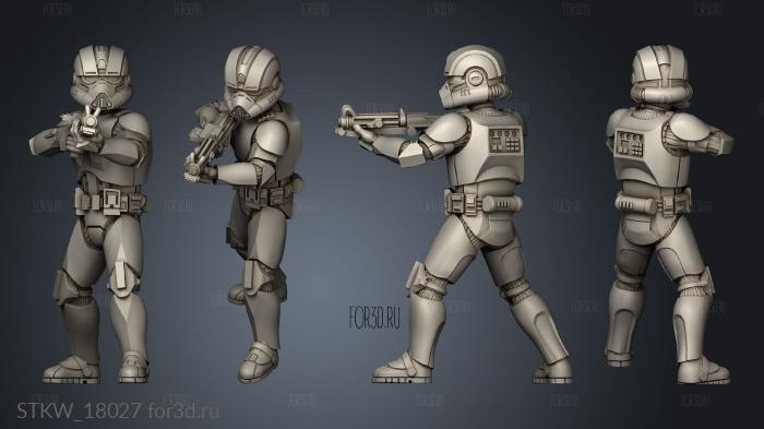 Republic Engineer Squad Clone stl model for CNC