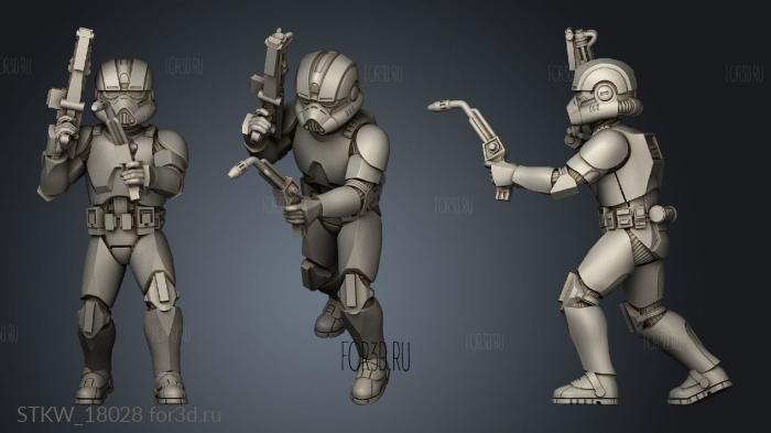 Republic Engineer Squad Clone stl model for CNC