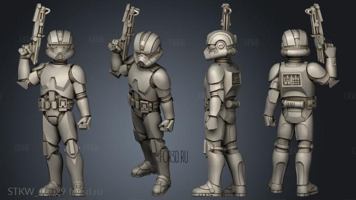 Republic Engineer Squad Clone stl model for CNC