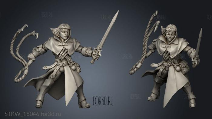 Requiem Demon Clawed Whip angle stl model for CNC