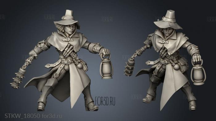 Requiem Demon Hunters Kit Chained Mace Lantern stl model for CNC