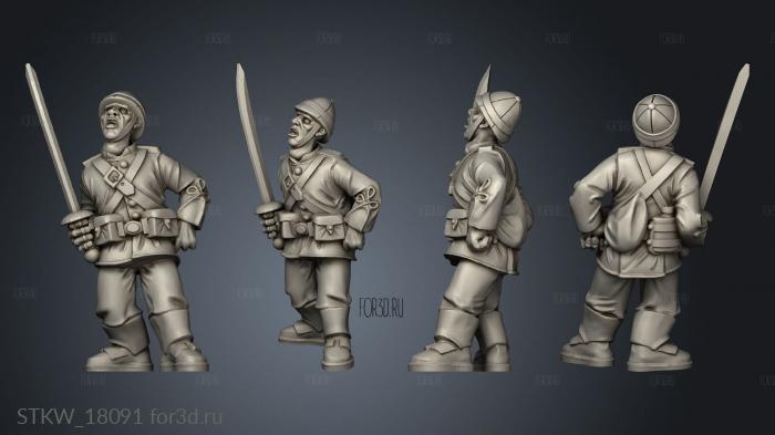 Estate British Soldiers Officer stl model for CNC