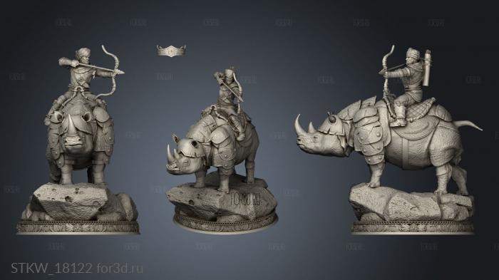 Rhino Rider Yazir stl model for CNC