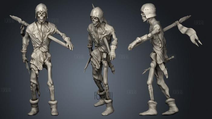 Скелет солдата 3d stl модель для ЧПУ