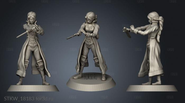 Female Witch Hunters Adrienne stl model for CNC